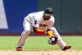 Pablo Sandoval Fields a Ground Ball